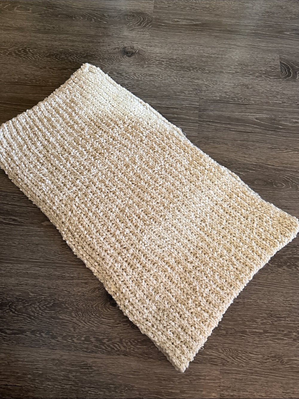 Handmade Cream Knit Infinity Scarf - Picture 3 of 4